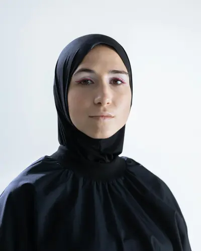 Professional portrait of female lead interior designer with modern attire