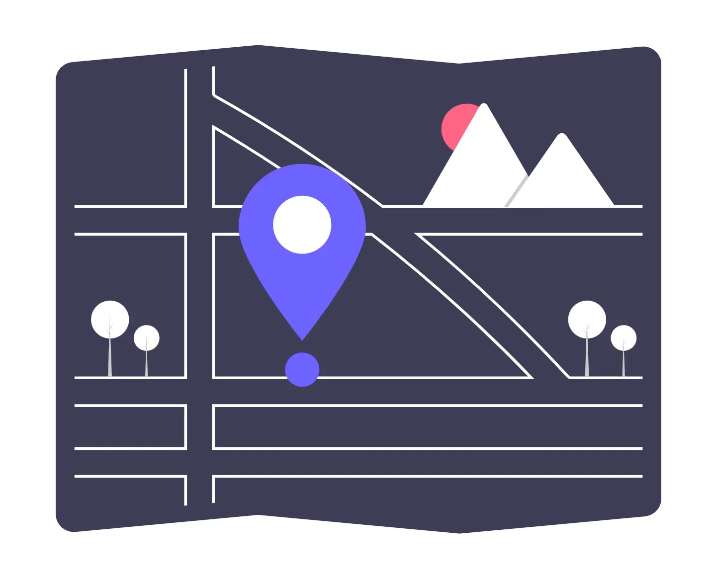 Minimalist grayscale map of New York City showing studio location